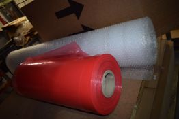 *Roll of Polyethene Tubing and a Par Roll of Bubble Wrap