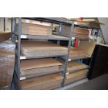 *Contents of Shelving to Include Various Sizes of Cardboard Boxes: 16cm³, 14cm³, 12cm³, and Others