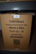 *36x Rolls of Brown Packaging Tape