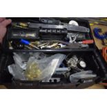 *Plastic Toolbox Containing Assorted Air Fittings