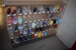 *Set of Perspex 70 Compartment Storage Pigeonholes Containing Assorted Coloured Perspex Squares
