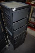 *Mobile Steel Framed Plastic Drawer Unit