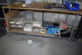 *Metal Framed Worktable with Undershelf 100x180cm x 90cm work height
