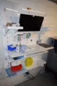 *Wall Mounted Shelving Unit with Acer Monitor