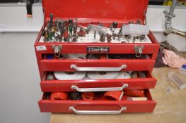 *Clarke Toolbox Containing Various Router Bits