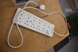 *Anti-Surge 8-Way Extension Lead
