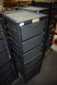 *Mobile Steel Framed Plastic Drawer Unit