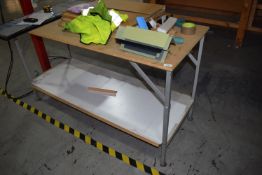 *Steel Framed Worktable with Undershelf 60x150cm x 80cm work height