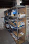 *2x Bays of Silver Boltless Medium Duty Shelving 120x45cm x 180cm high Each Bay, (collection by