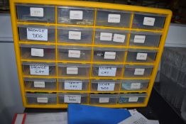 *Set of Component Drawers Containing Various Perspex