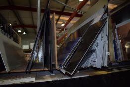*The Contents of 2x Steel Stillage to Include Assorted Laminated Board, Acrylic, and Perspex Sheets
