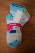 *12x Pairs of Trim Fit Seamless Toe Cotton Socks Size: 3-6