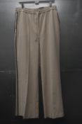 *Cream Wide Leg Side Stripe Elasticated Trousers Size: XL/34-36” waist