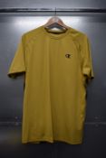 *Champion Mustard Moisture Wicking T-Shirt Size: M