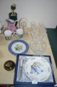 Pottery & Glassware Including Aynsley Giftset