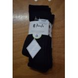 *3x Pairs of Pringle Black Cushion Sports Socks Size: 7-11