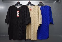 *3x Teddi Rose Pleated Tunic Tops Size: M