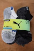 10x Pairs of Puma Dry Cell Kid’s Socks Size: 2.5-5