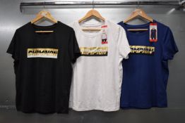 *3x Champion Emblem T-Shirts Size: M
