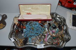 Tray Lot of Costume Jewellery, Simulated Pearls, etc.