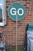 Stop & Go Lollypop Road Sign