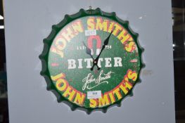 Reproduction John Smith’s Metal Bottle Cap Wall Clock