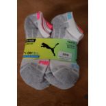 10x Pairs of Puma Dry Cell Kid’s Socks Size: 2.5-5