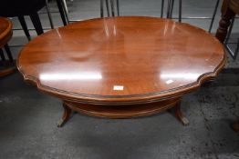 Vintage Polished Mahogany Coffee Table with Carved Legs and Metal Claw Feet (some wear)