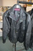 Burton Black Leather Jacket Size: M