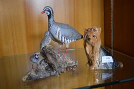 Vintage Bird Figure and a Sylvac Yorkshire Terrier