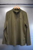 *Under Armour Loose Half Zip Moisture Wicking Sports Top in Green Size: XL (AF)
