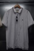 *Penguin White Half Button Polo Size: L