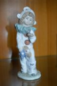 Nao Figurine of a Girl Clown with a Dove