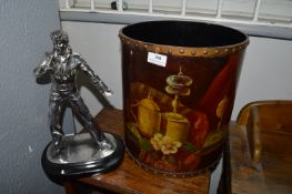 Decorative Wastepaper Basket, and an Elvis Presley Figure (AF)