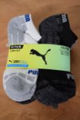 10x Pairs of Puma Dry Cell Kid’s Socks Size: 2.5-5