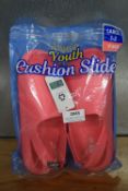 32 Degrees Cool Youth Cushion Slides in Pink Size: 1-2