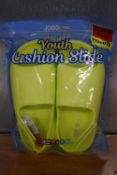 32 Degrees Cool Youth Cushion Slides in Yellow Size: Child’s 12-13