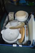 Vintage Kitchenware Including Pyrex Dishes, etc.