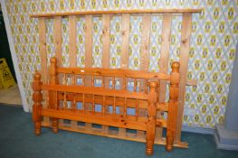 Pine Double Bed Frame 4'6