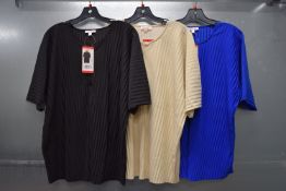 *3x Teddi Rose Pleated Tunic Tops Size: M
