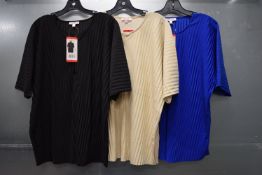 *3x Teddi Rose Pleated Tunic Tops Size: M