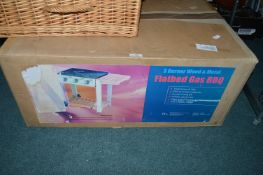 Three Burner Wood & Metal Flatbed Gas Barbecue