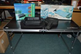 Adventure Ridge Folding Picnic Table plus Barbecue, Grill Pans, etc.