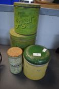4x Vintage Storage Tins