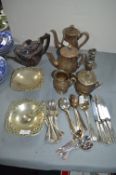 EPNS Teapots and Cutlery etc.