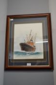 Ross Cleavland Hull Trawler Watercolour by Eric Wedge