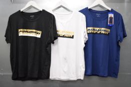 *3x Champion Emblem T-Shirts Size: L