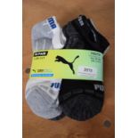 10x Pairs of Puma Dry Cell Kid’s Socks Size: 2.5-5