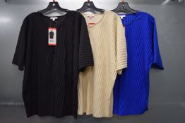 *3x Teddi Rose Pleated Tunic Tops Size: M
