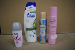 Head & Shoulders Shampoo, Sure Deodorant, Impulse and Tu Es Belle Body Sprays